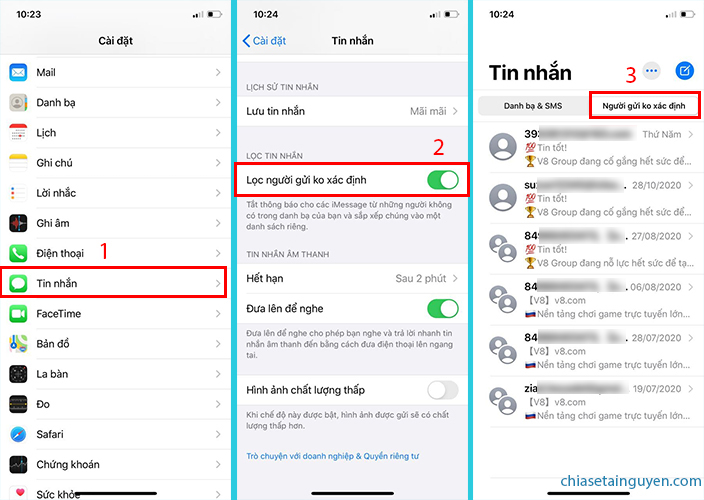 Cách chặn tin nhắn rác trên Iphone - Chặn tin quảng cáo trên iMessage 