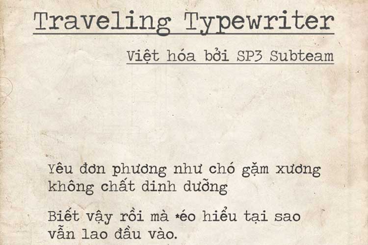 Font chữ đánh máy Traveling Typewriter Việt hóa