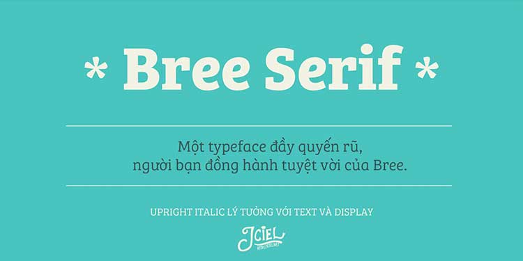 Font chữ Bree Serif Việt hóa