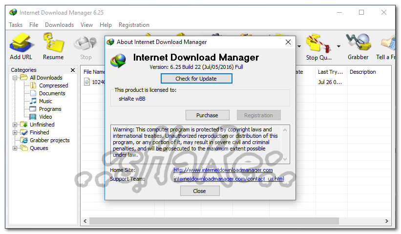 Internet Download Manager 6.25 Build 22 Slient - An toàn, nhanh gọn và miễn phí, update liên tục