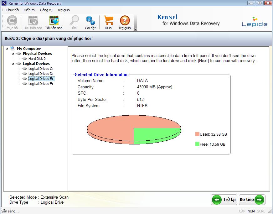 Kernel for Windows Data Recovery 14 Việt hóa - Khôi phục dữ liệu cực mạnh