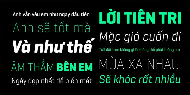 Font chữ Sans serif Geogrotesque Việt hóa