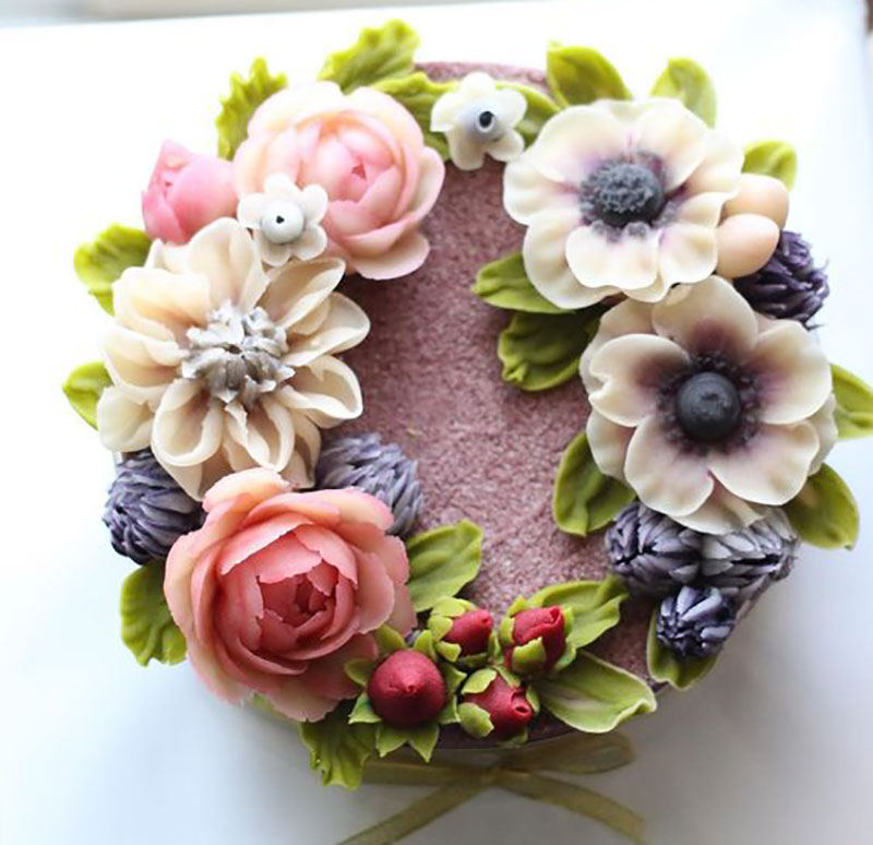 20 mẫu bánh sinh nhật hoa lá 3D đẹp xuất sắc, đã xem là không muốn rời mắt