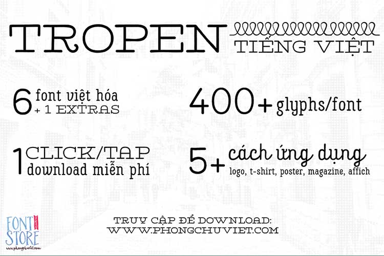 Bộ font Handmade FS Tropen Việt hóa
