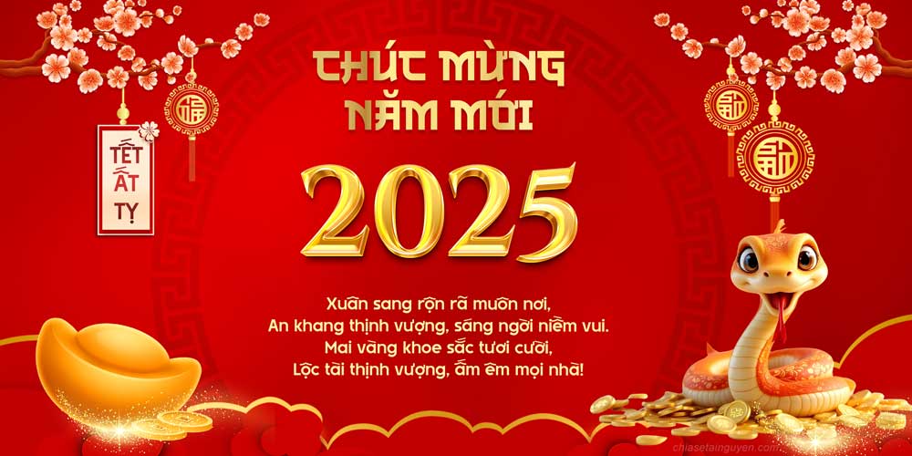 Tuyển tập thiệp chúc Tết Ất Tỵ 2025 - Thiết kế đẹp và ấn tượng