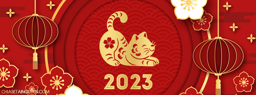 Ảnh bìa tết 2023 cover facebook chúc Tết Quý Mão 2023 đẹp ý nghĩa