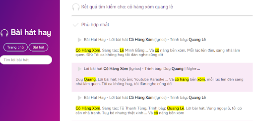 Tìm kiếm bài hát hay của Quang Lê nhanh chóng tại baihathay.net