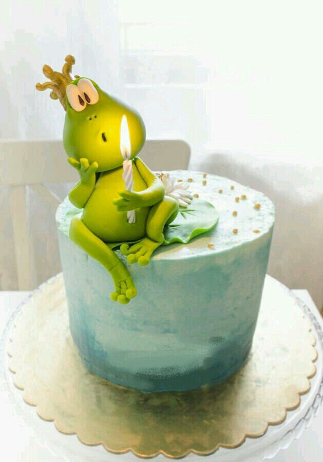 Bánh sinh nhật họa hình động vật, bánh sinh nhật hình con ếch
