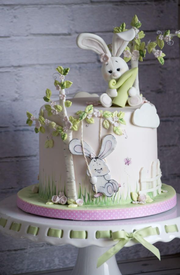 Bánh sinh nhật họa hình động vật, bánh sinh nhật hình con thỏ