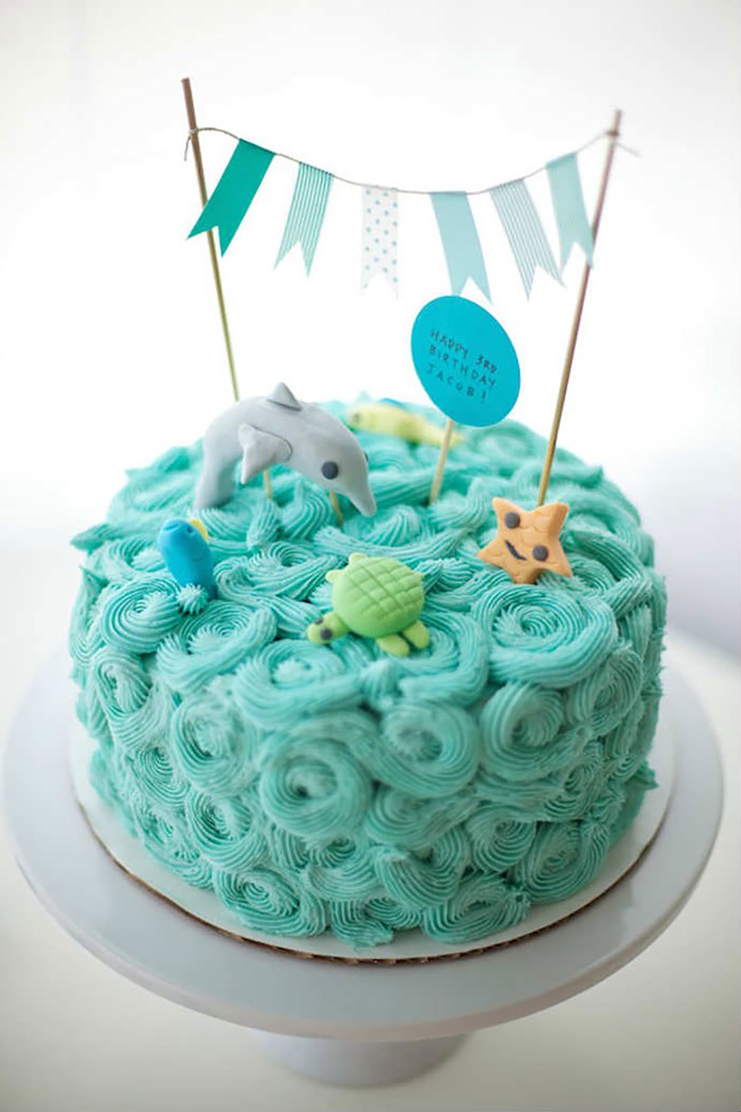 Hình ảnh 15 chiếc bánh gato, bánh sinh nhật màu xanh dương đẹp không tỳ vết