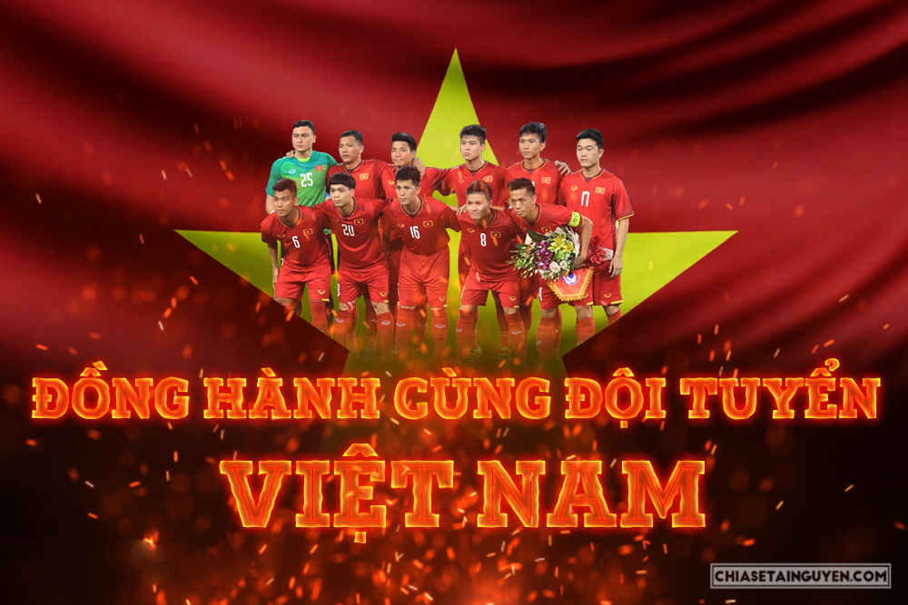Chia sẻ banner cổ vũ bóng đá Việt Nam Asian Cup 2019 chiến thắng
