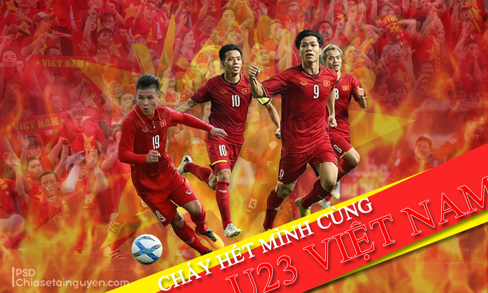 Chia sẻ file PSD Banner cổ vũ đội tuyển U23 Việt Nam 