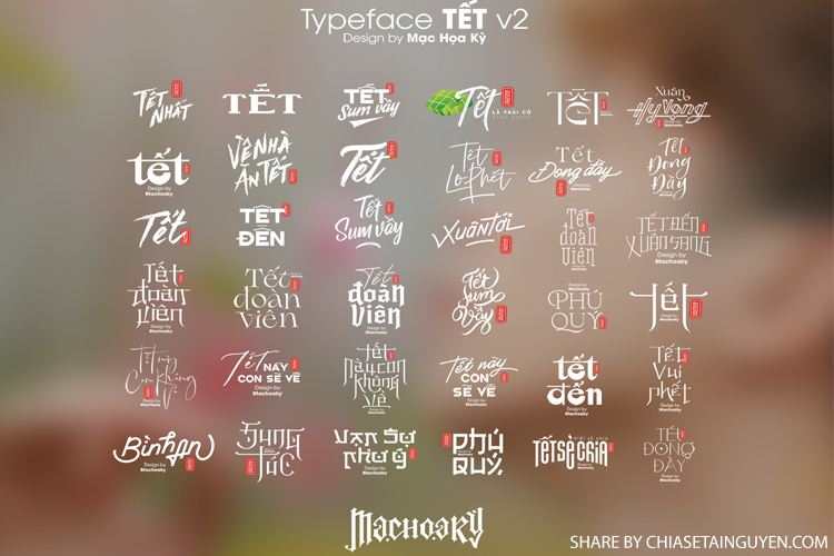 Năm mới đến rồi, hãy khám phá các typoface chữ Tết độc đáo để khiến các sản phẩm của bạn trở nên đặc biệt hơn bao giờ hết. Bạn sẽ tìm thấy rất nhiều typoface chữ Tết đẹp mắt và đa dạng, giúp bạn trang trí cho các sản phẩm một cách tinh tế và sang trọng hơn.