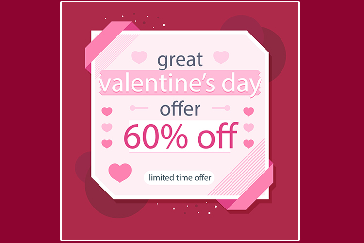 Vector Valentine 2019 - Vector background valentine's Day Sale nổi bật nhất