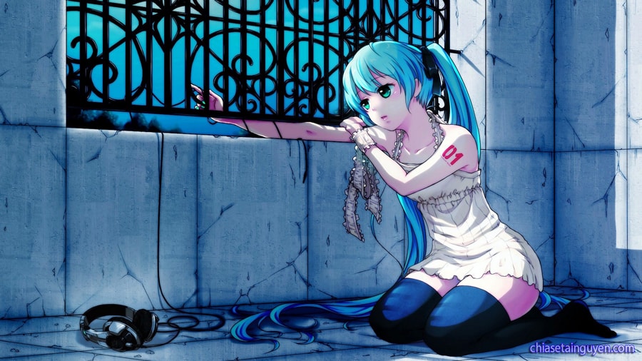 Hình ảnh anime nữ buồn 
