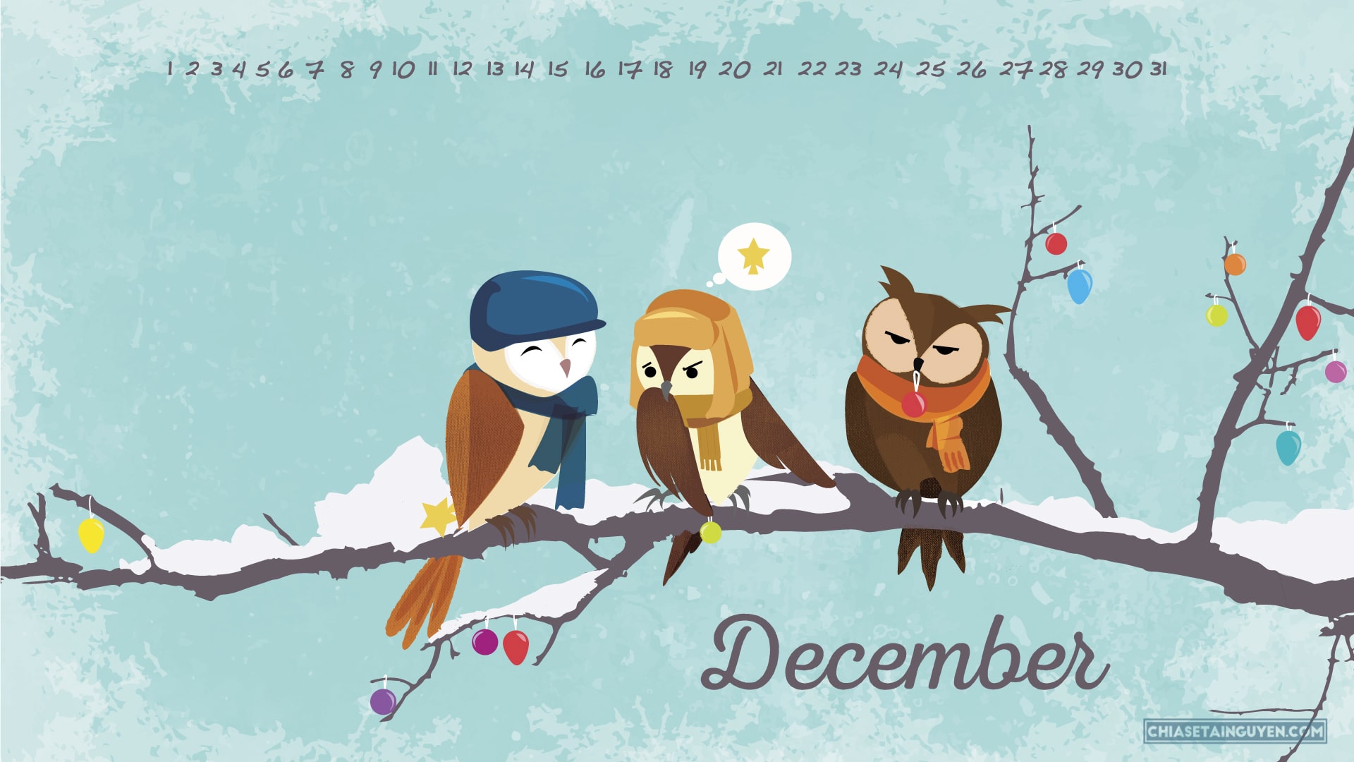 Tổng hợp 15 hình nền Desktop tháng 12 có lịch đẹp ấn tượng 