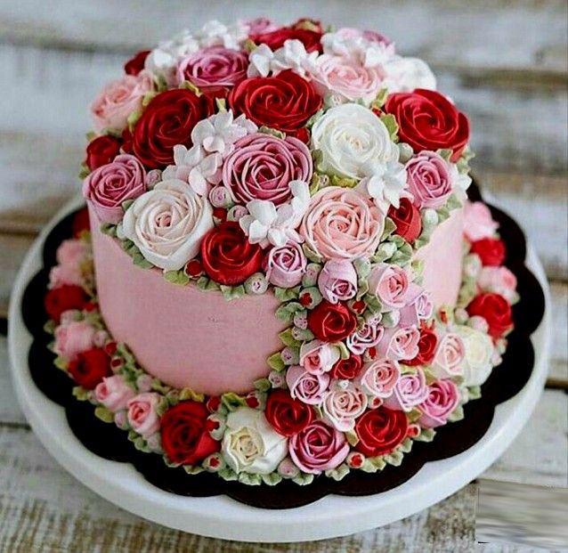 Bánh sinh nhật mẫu hoa đẹp với hoa hồng tím | Bánh Kem Ngộ Nghĩnh