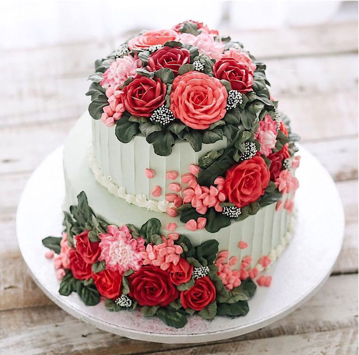 Bánh sinh nhật hoa hồng tặng người yêu lãng mạn nhất 2018