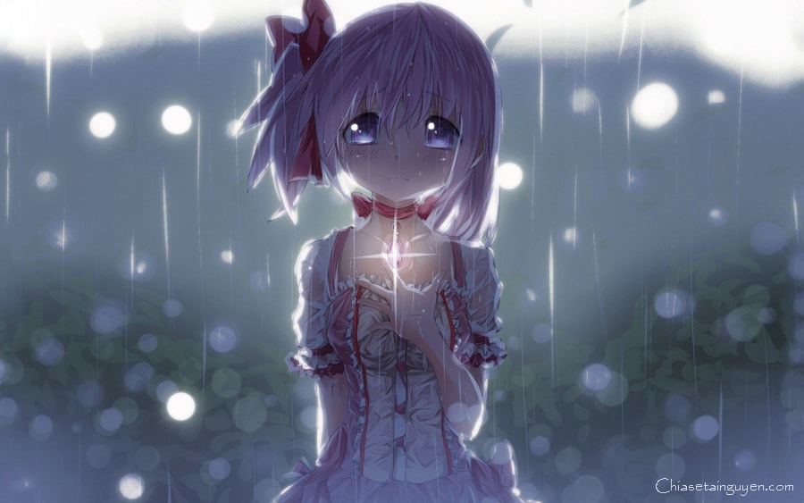 Những hình ảnh anime khóc dưới mưa buồn đẹp nhất