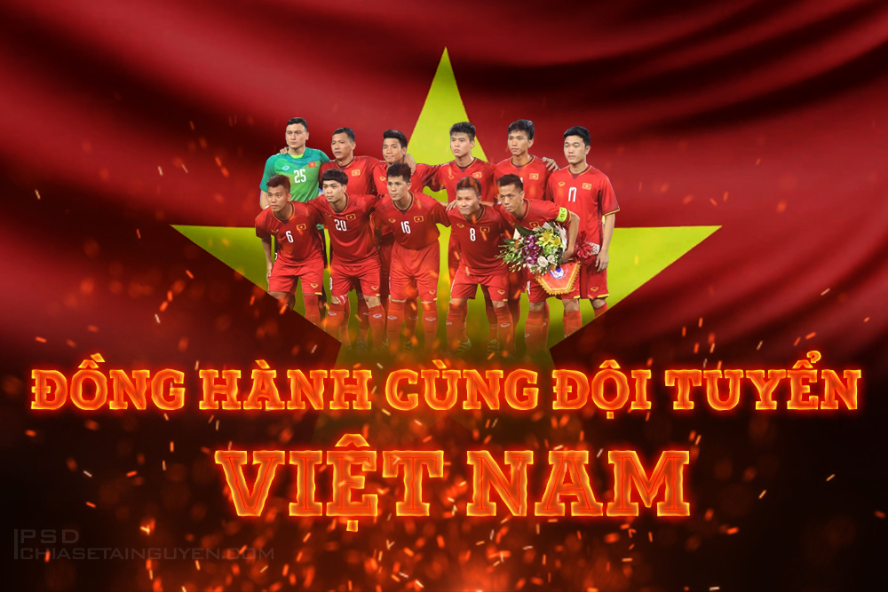 Chia sẻ PSD banner cổ vũ U23 Viêt Nam tham dự AFF Cup 2018