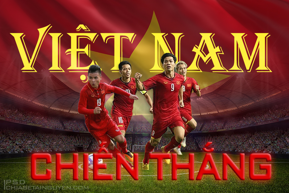 Chia sẻ PSD banner cổ vũ U23 Viêt Nam tham dự AFF Cup 2018