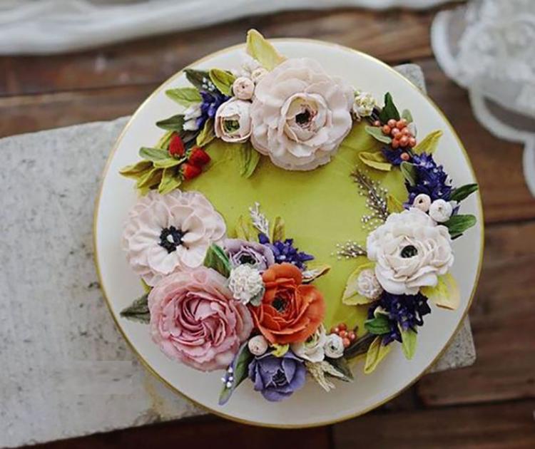 20 mẫu bánh sinh nhật hoa lá 3D đẹp xuất sắc, đã xem là không muốn rời mắt