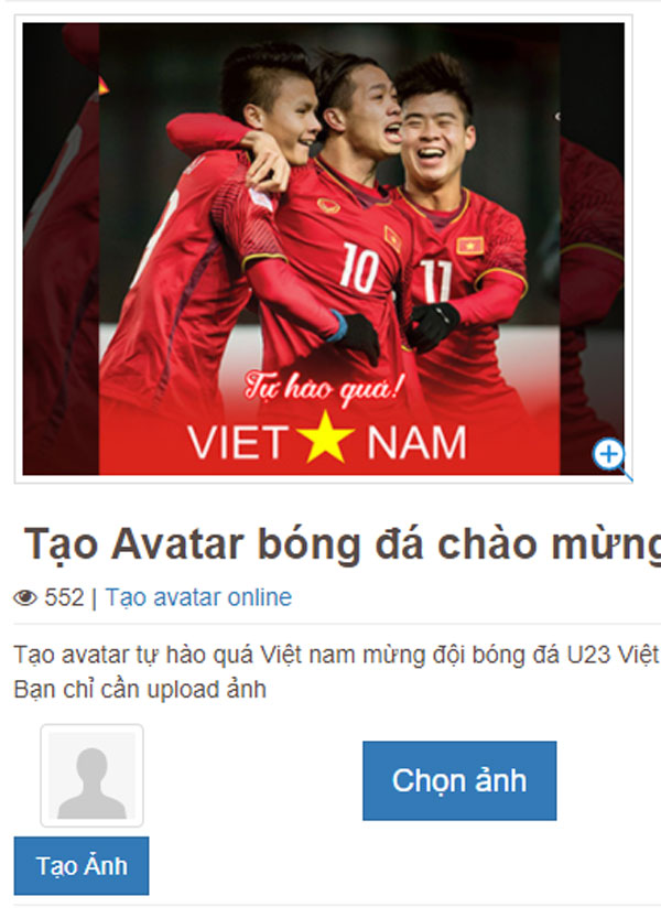 Cách tạo avatar U23 Việt Nam đơn giản và ý nghĩa