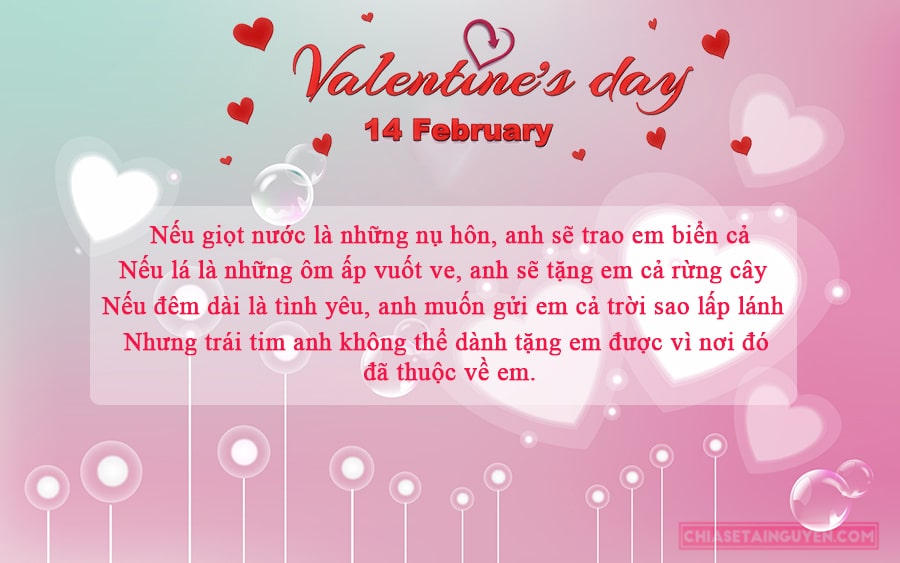 Thiệp Valentine 2019 kèm lời chúc Valentine lãng mạn nhất