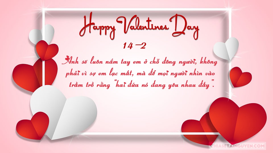 Thiệp Valentine 2019 kèm lời chúc Valentine lãng mạn nhất