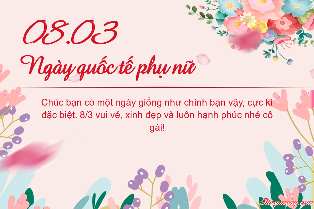 Tuyển tập những mẫu thiệp 8/3 đẹp mắt, tải miễn phí thiệp chúc mừng ngày quốc tế phụ nữ