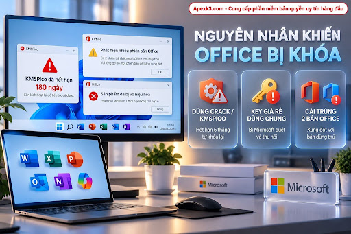 Sửa lỗi Product Activation Failed Word, Excel không gõ được chữ