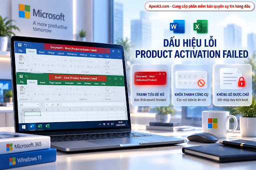 Sửa lỗi Product Activation Failed Word, Excel không gõ được chữ