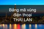 Bảng mã vùng điện thoại Thái Lan