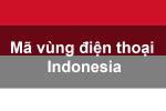 Bảng mã vùng điện thoại  Indonesia, cách gọi điện đi Indonesia