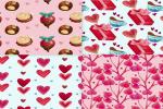 Download vector nền họa tiết tình yêu đẹp trang trí valentine