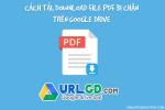 Cách tải file PDF trên Google Drive bị chặn tải mới nhất với công cụ UrlGd.com
