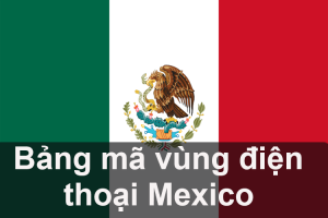 Bảng mã vùng điện thoại México, cách gọi điện thoại đi México