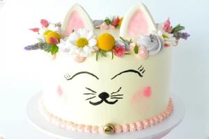 Bánh sinh nhật con mèo cho người tuổi Mão dễ thương