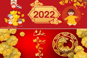 Ảnh bìa tết 2022, cover facebook chúc Tết Nhâm Dần 2022 đẹp ý nghĩa