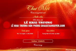 Cách tạo thư mời khai trương online, miễn phí và đơn giản