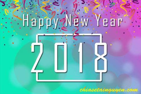 Chia sẻ file PSD bộ thiệp Happy New Year 2018