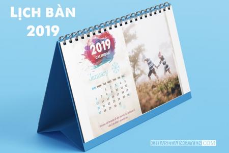 Chia sẻ mẫu PSD thiết kế lịch để bàn mới nhất 2019