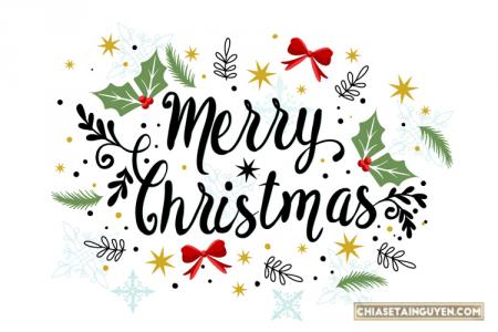 Tải vector giáng sinh chữ Merry Christmas đẹp cho Designer