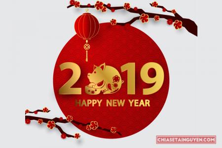 Free Download Banner, Vector Happy New Year 2019 đẹp nhất