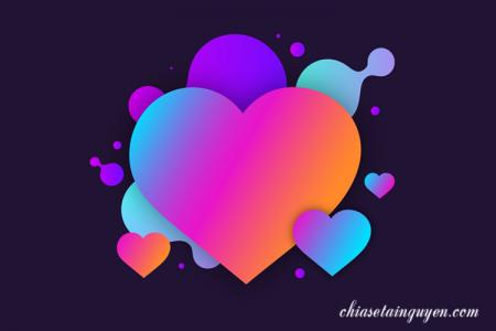 Vector tình yêu - Share vector trái tim màu sắc đẹp lãng mạn nhất