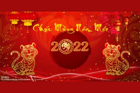 Free download banner, background chúc mừng năm mới 2022 PSD