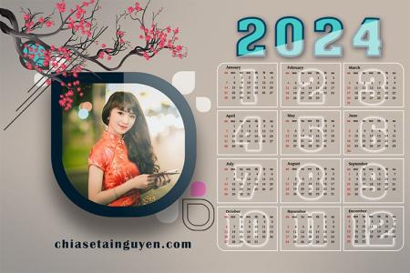 Chia sẻ file PSD lịch 2024 - Tải lịch 2024, lịch năm mới 2024 đẹp nhất